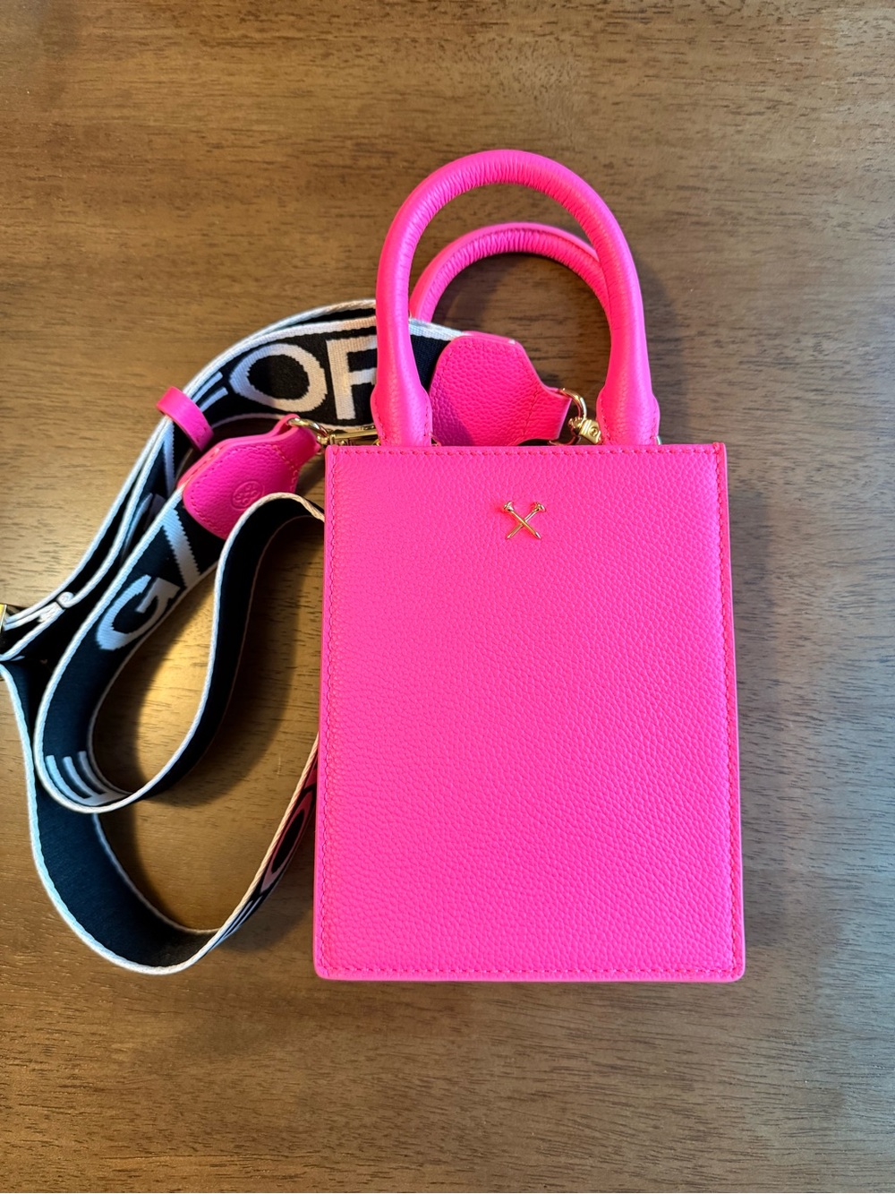 💖 G/FORE Metal Tees Leather Mini Tote Knockout Pink